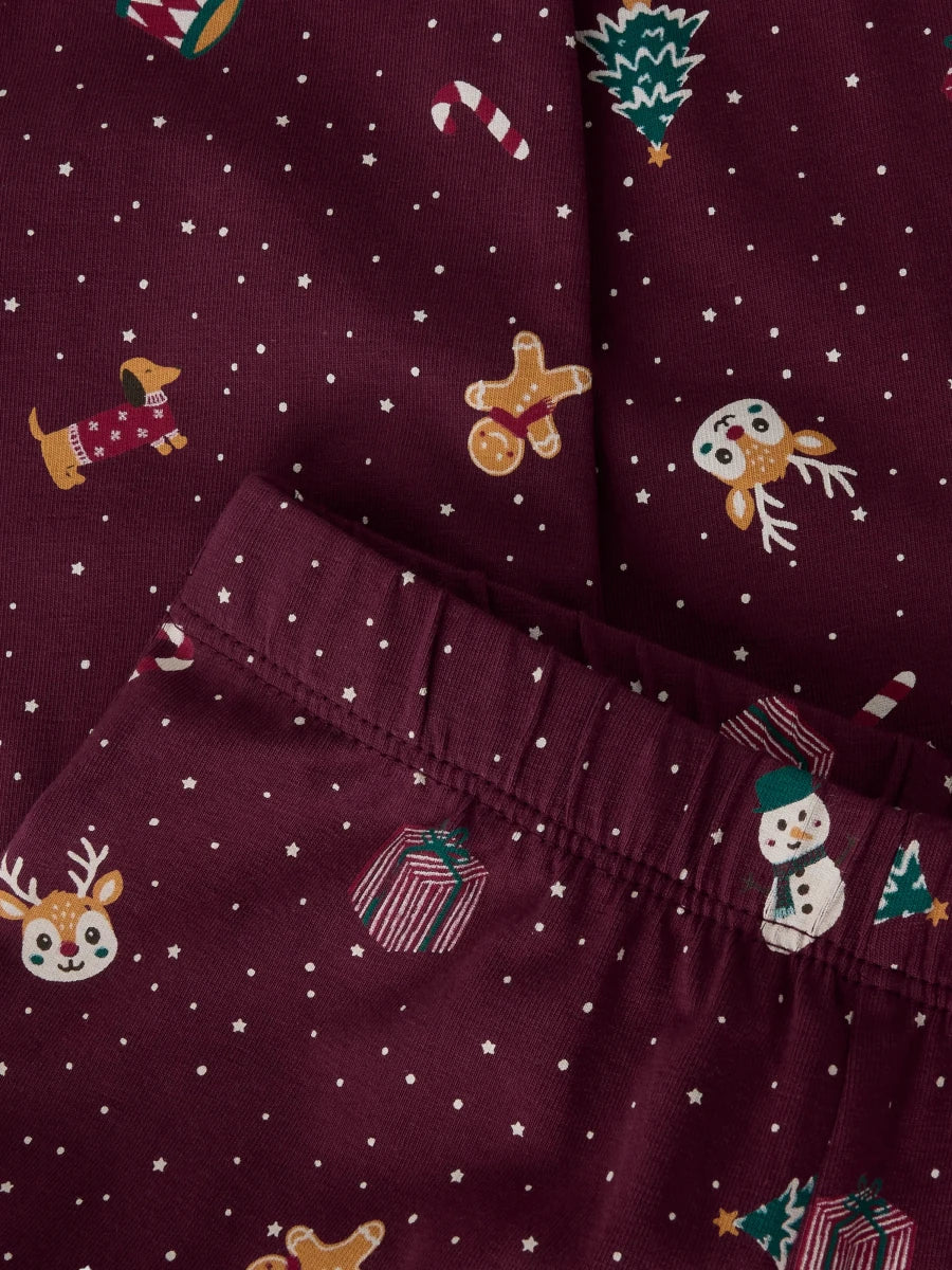 name it mini VISMAS nattsett - Burgundy | Jul | Torgunns Barneklær AS