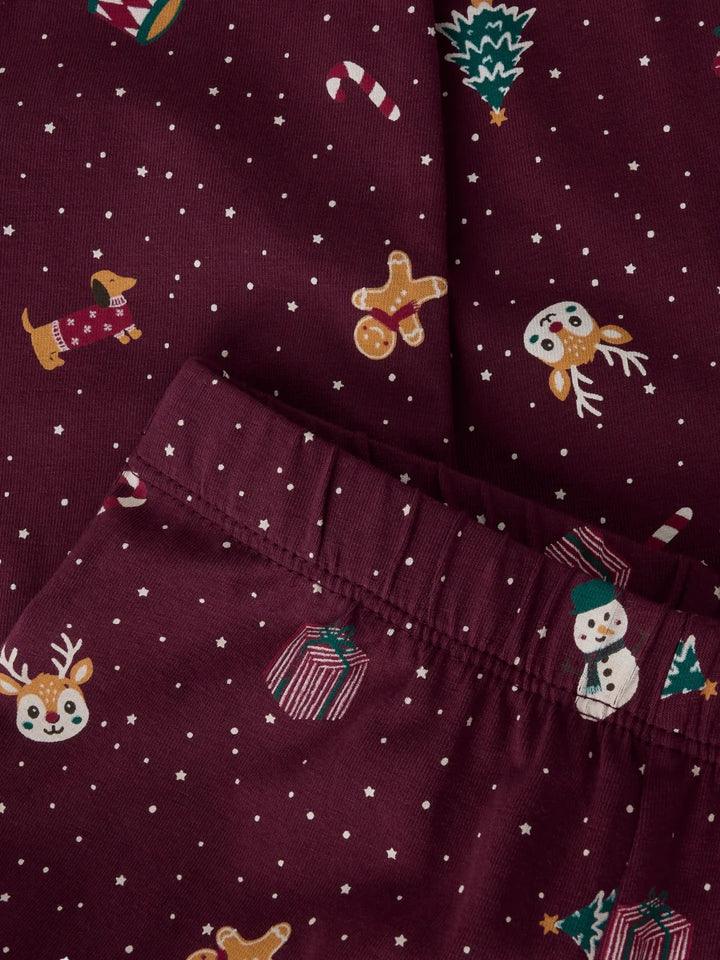 name it mini VISMAS nattsett - Burgundy | Jul | Torgunns Barneklær AS