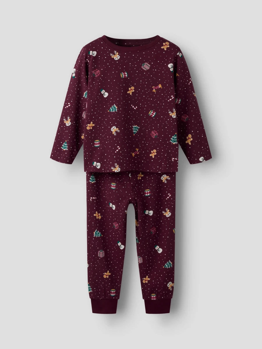 name it mini VISMAS nattsett - Burgundy | Jul | Torgunns Barneklær AS