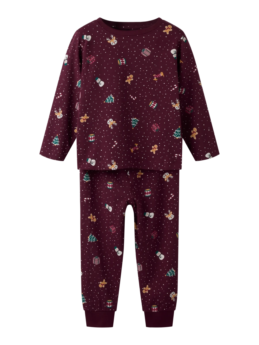 name it mini VISMAS nattsett - Burgundy | Jul | Torgunns Barneklær AS