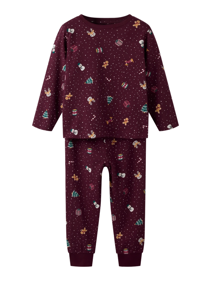 name it mini VISMAS nattsett - Burgundy | Jul | Torgunns Barneklær AS