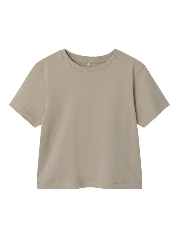 Beige barnet-skjorte i myk bomull, perfekt for små barn 0-8 år