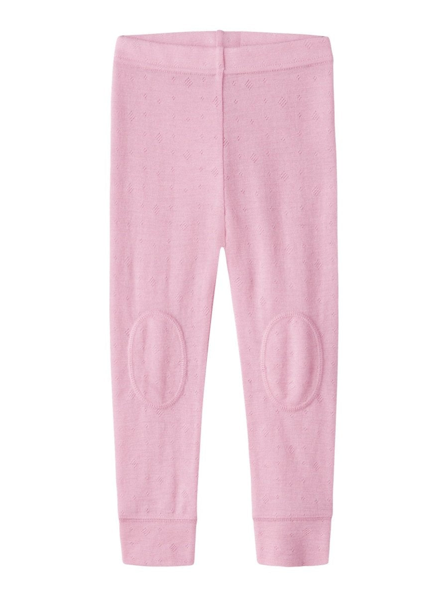 name it mini WANG leggings i merinoull - Coral Blush | Torgunns Barneklær AS