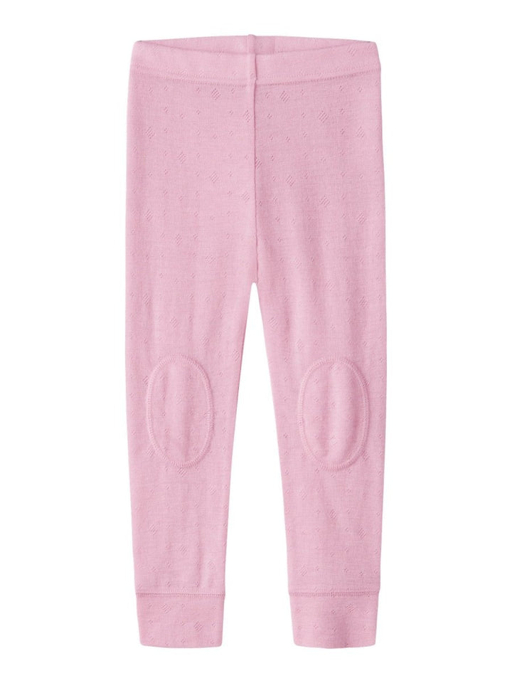 name it mini WANG leggings i merinoull - Coral Blush | Torgunns Barneklær AS