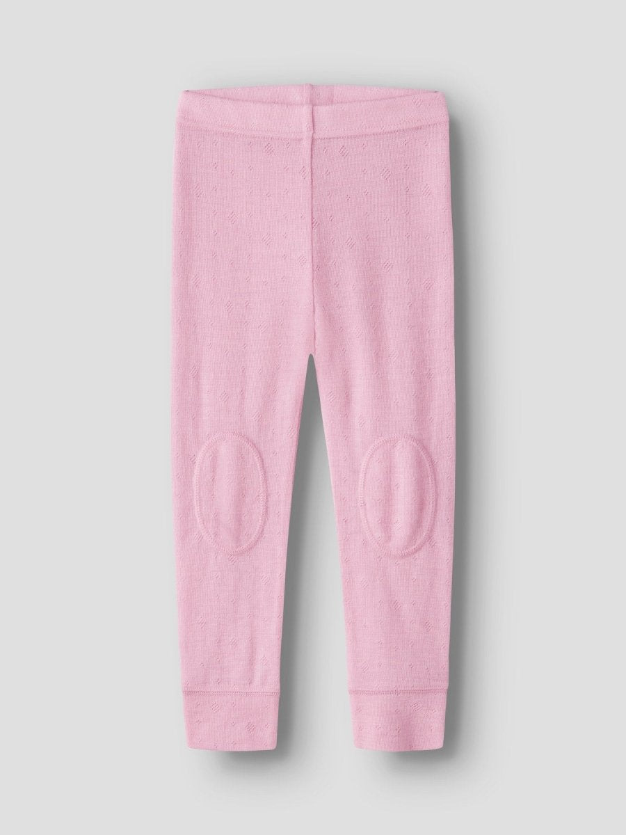 name it mini WANG leggings i merinoull - Coral Blush | Torgunns Barneklær AS