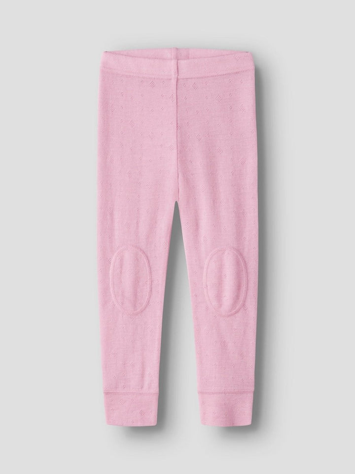 name it mini WANG leggings i merinoull - Coral Blush | Torgunns Barneklær AS