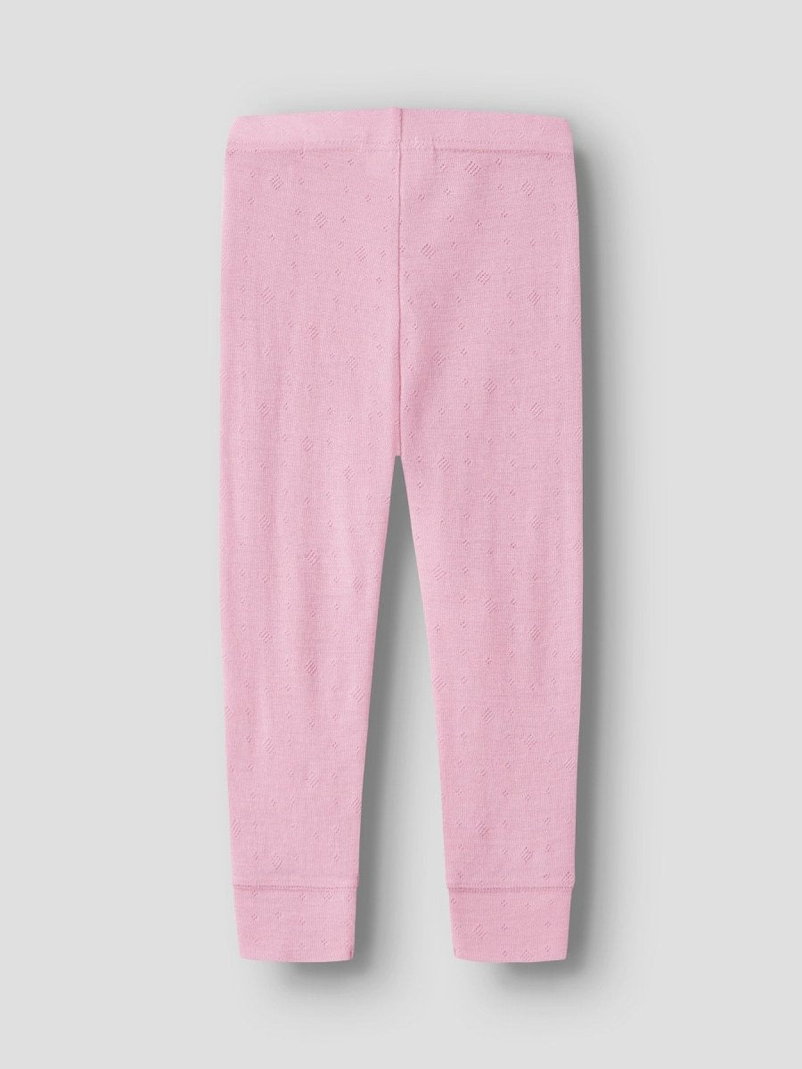 name it mini WANG leggings i merinoull - Coral Blush | Torgunns Barneklær AS