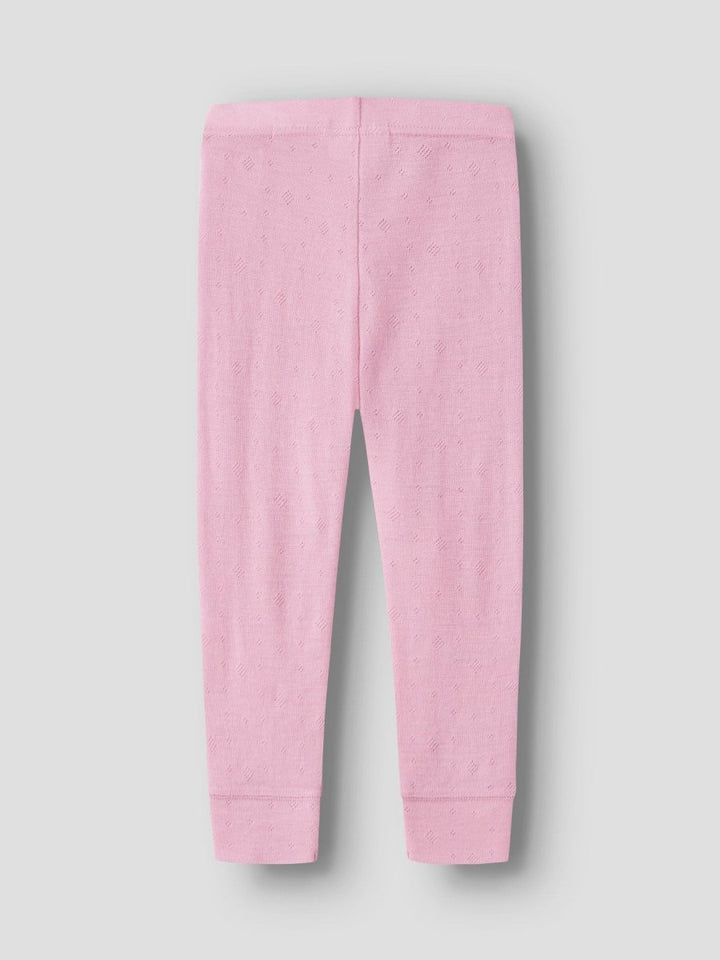 name it mini WANG leggings i merinoull - Coral Blush | Torgunns Barneklær AS