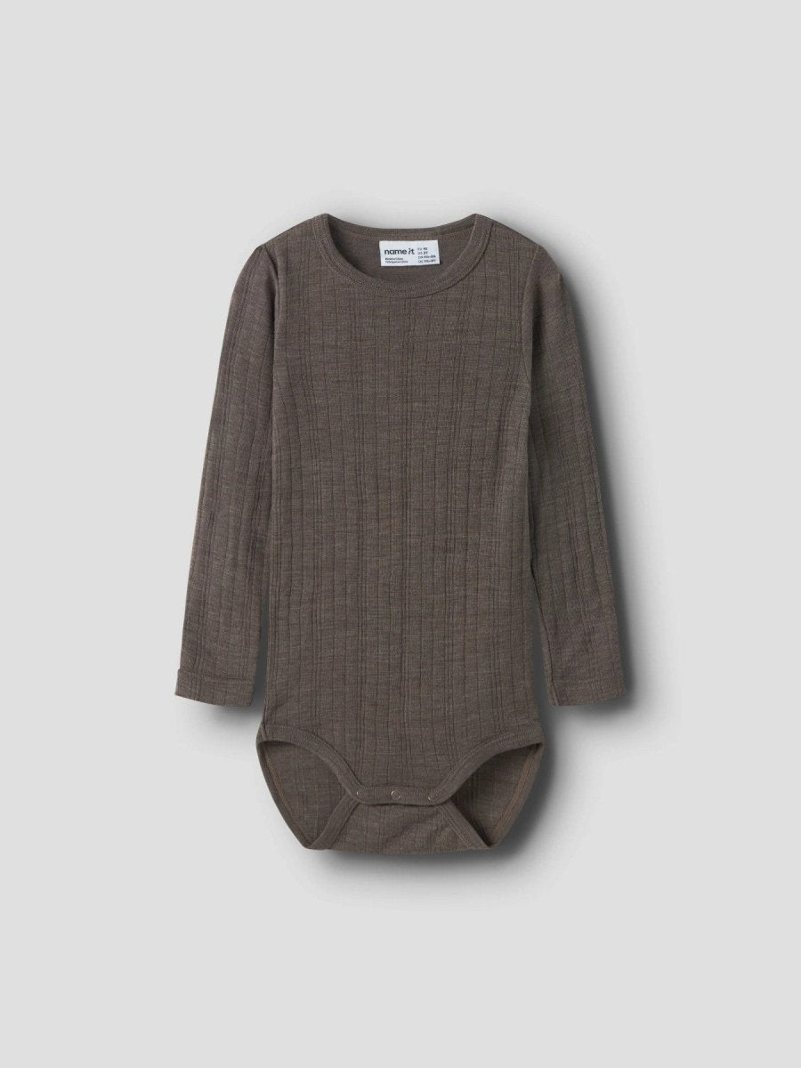name it mini WANG Ull Body - Morel | Torgunns Barneklær AS