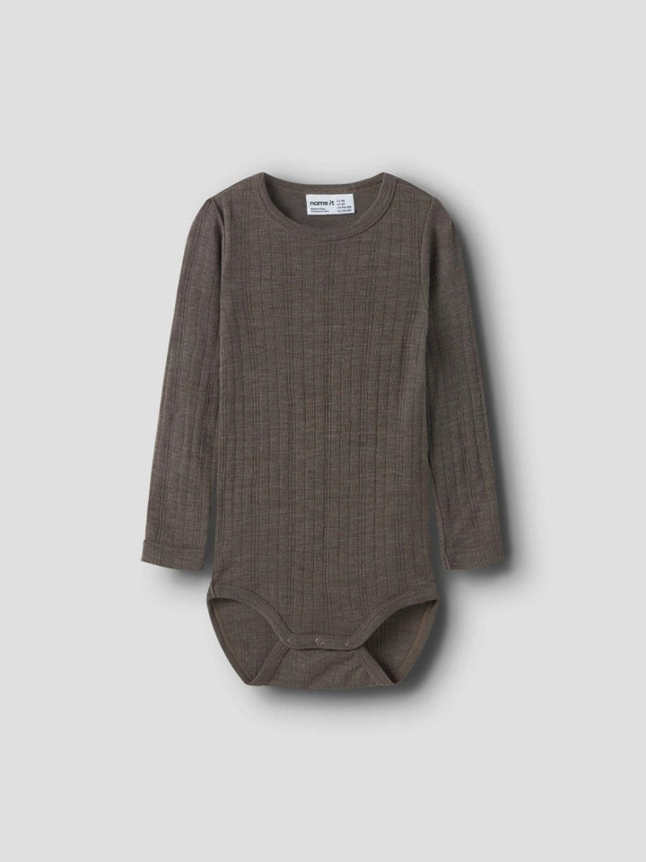 name it mini WANG Ull Body - Morel | Torgunns Barneklær AS