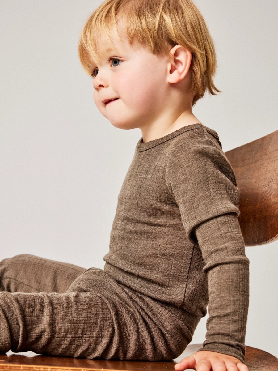 name it mini WANG Ull Body - Morel | Torgunns Barneklær AS