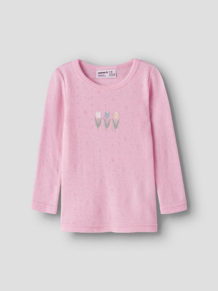 name it mini WANG ull genser - Coral Blush | Torgunns Barneklær AS