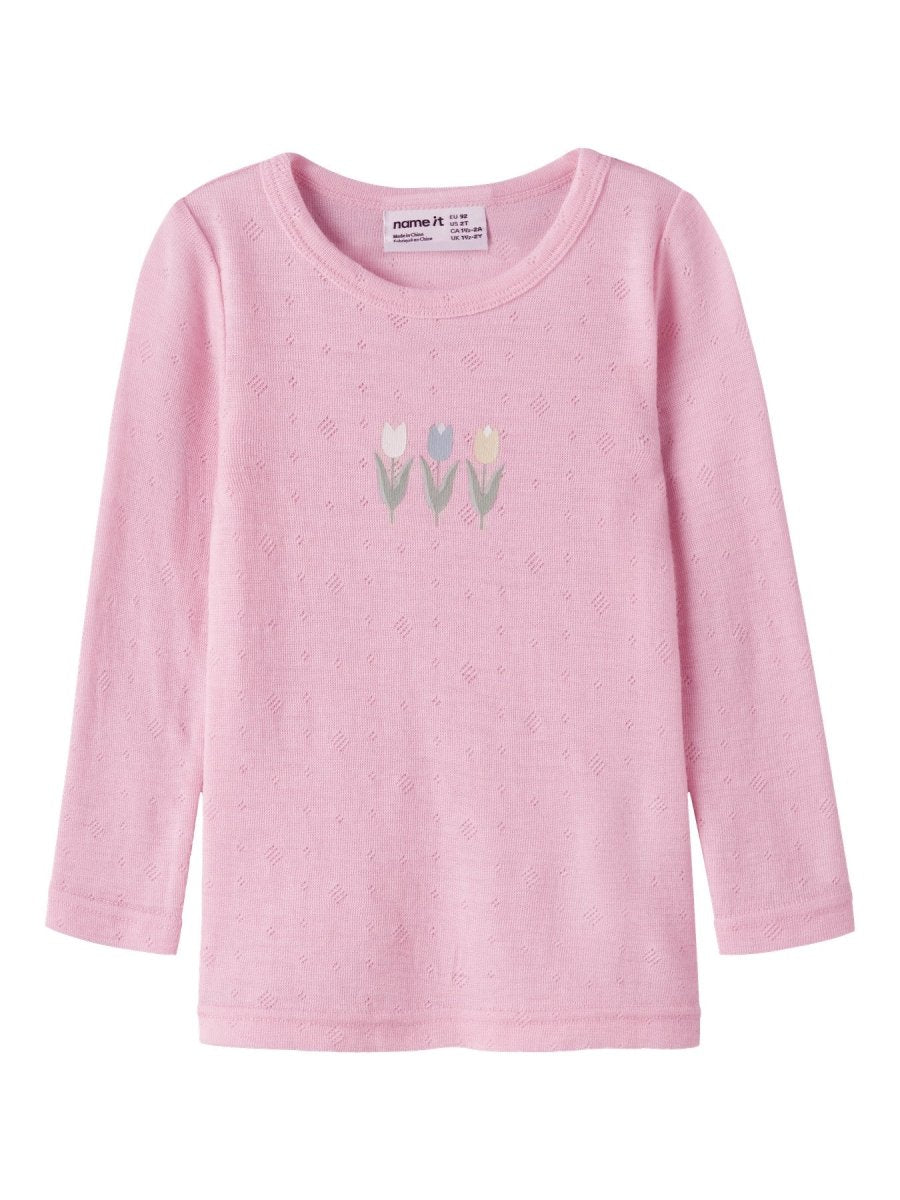 name it mini WANG ull genser - Coral Blush | Torgunns Barneklær AS