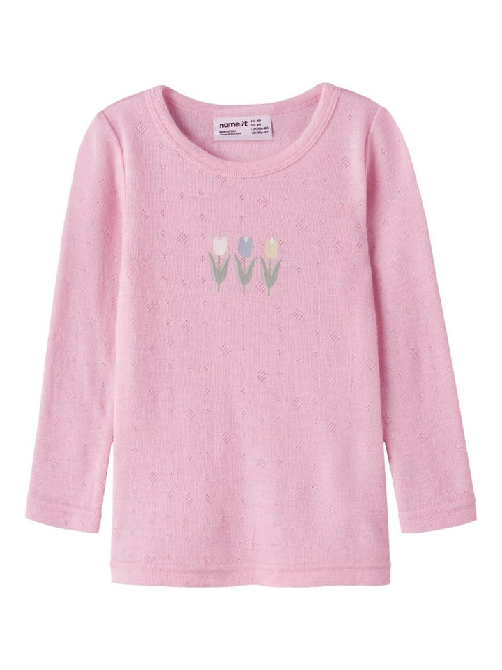 name it mini WANG ull genser - Coral Blush | Torgunns Barneklær AS