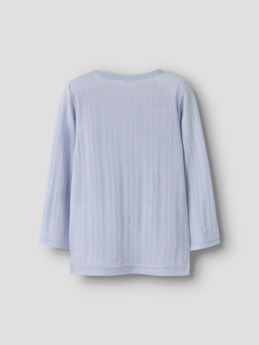 name it mini WANG ull genser i merinoull – Zen Blue | Traktor | Torgunns Barneklær AS