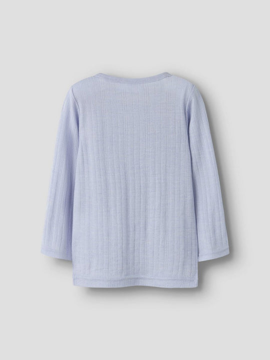 name it mini WANG ull genser i merinoull – Zen Blue | Traktor | Torgunns Barneklær AS