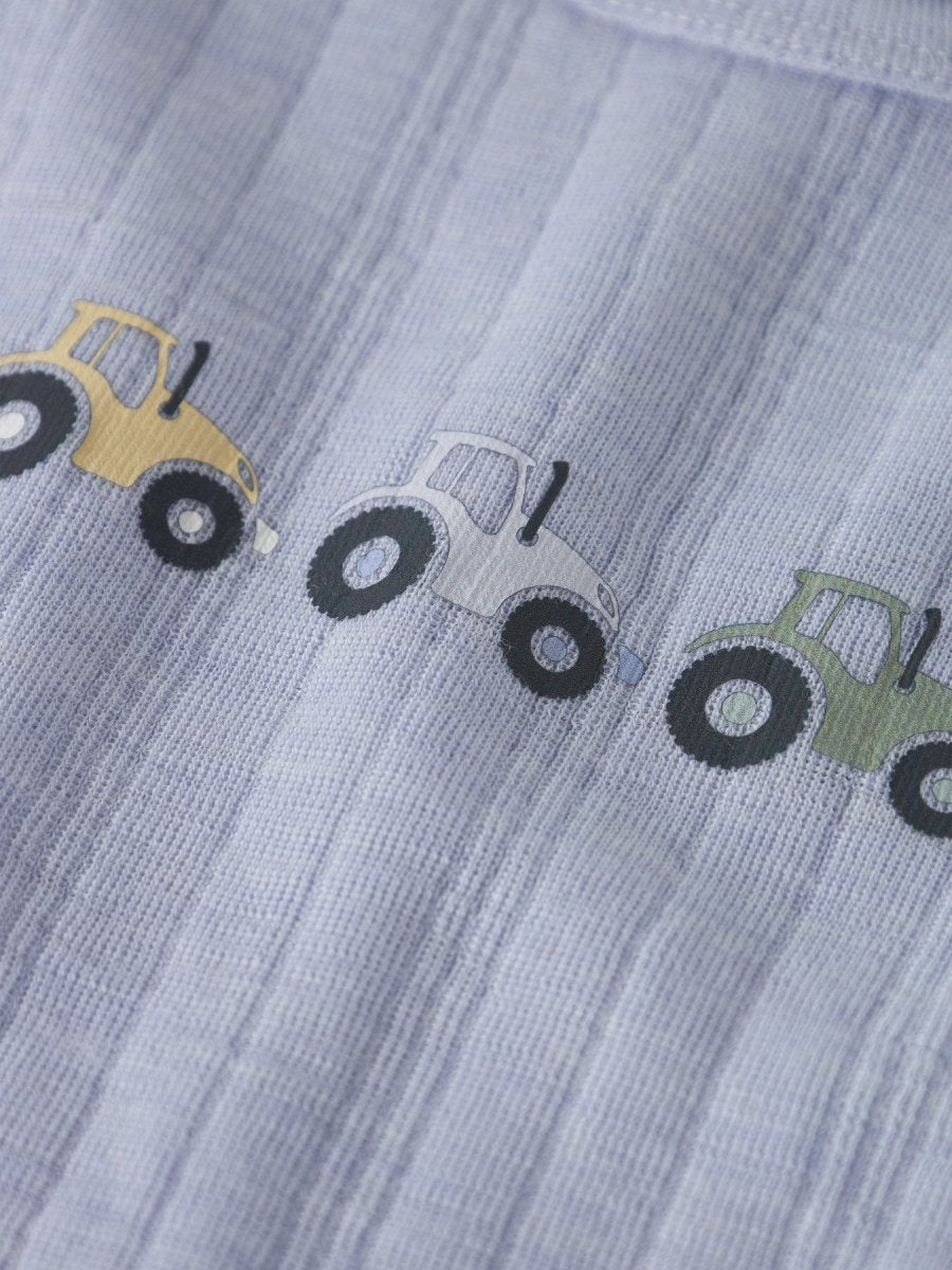 name it mini WANG ull genser i merinoull – Zen Blue | Traktor | Torgunns Barneklær AS