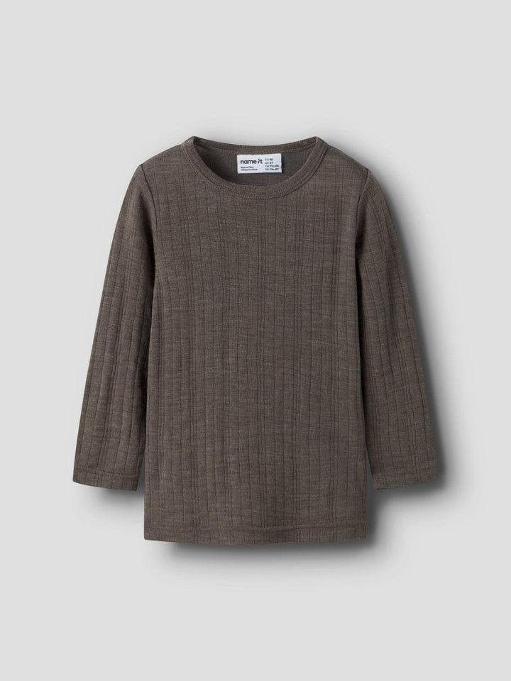 name it mini WANG Ull Genser NOOS - Morel | Torgunns Barneklær AS