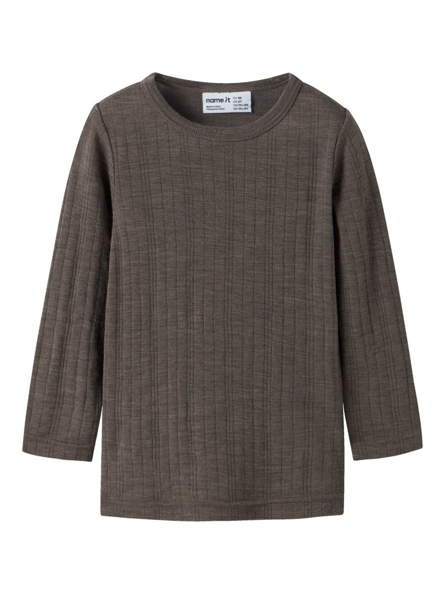 name it mini WANG Ull Genser NOOS - Morel | Torgunns Barneklær AS