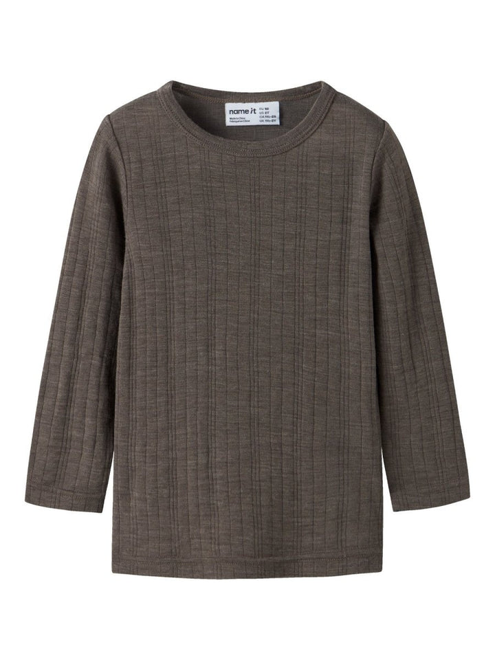 name it mini WANG Ull Genser NOOS - Morel | Torgunns Barneklær AS