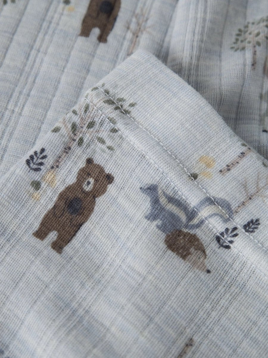 name it mini WANG Ull Legging - Arctic Ice | Forest Animals | Torgunns Barneklær AS
