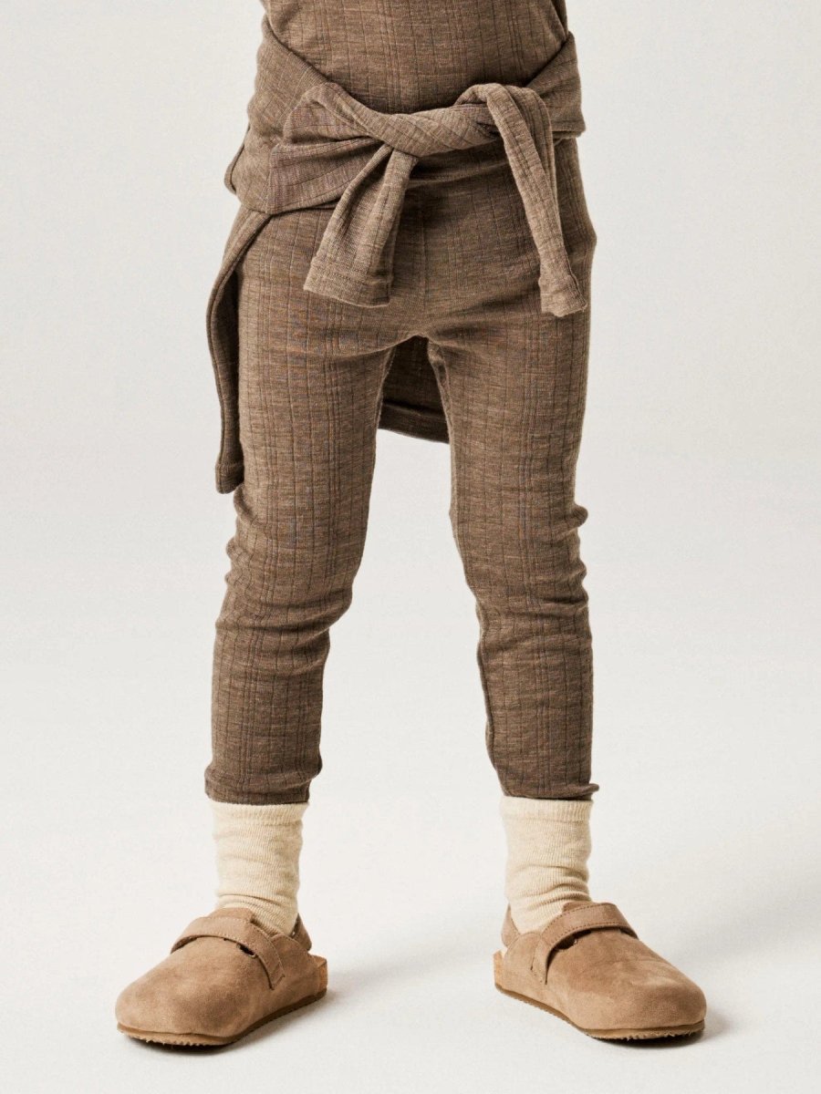 name it mini WANG Ull Legging NOOS - Morel | Torgunns Barneklær AS