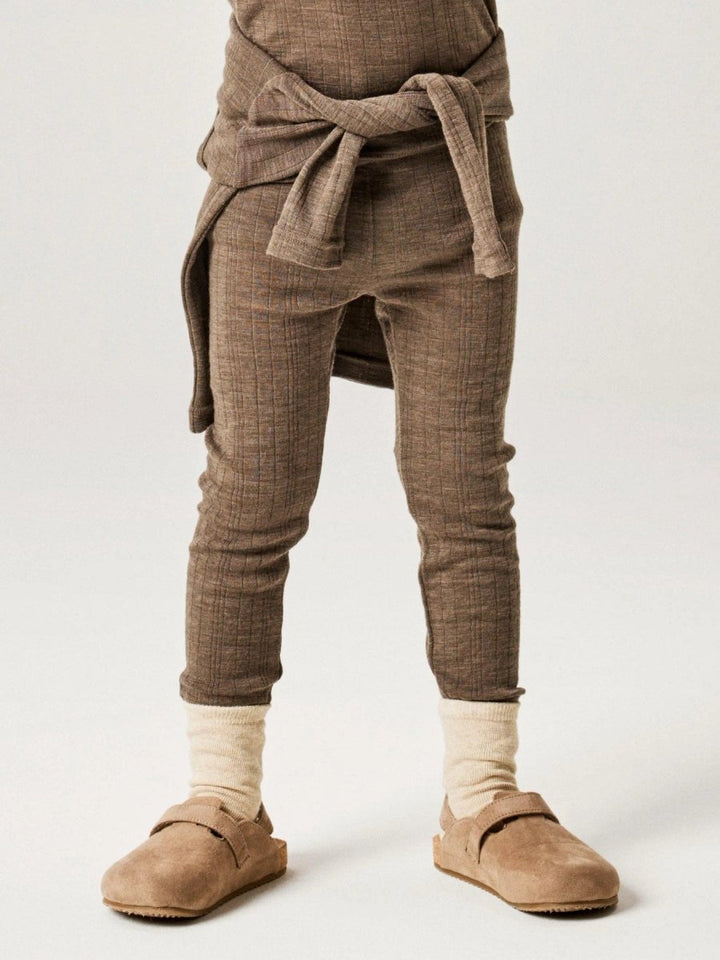 name it mini WANG Ull Legging NOOS - Morel | Torgunns Barneklær AS