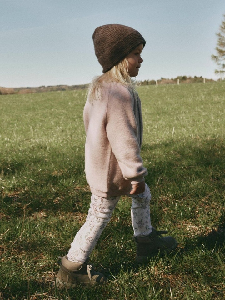 name it mini WANG Ull Legging NOOS - Snow White | Flowers &amp; Leafs | Torgunns Barneklær AS