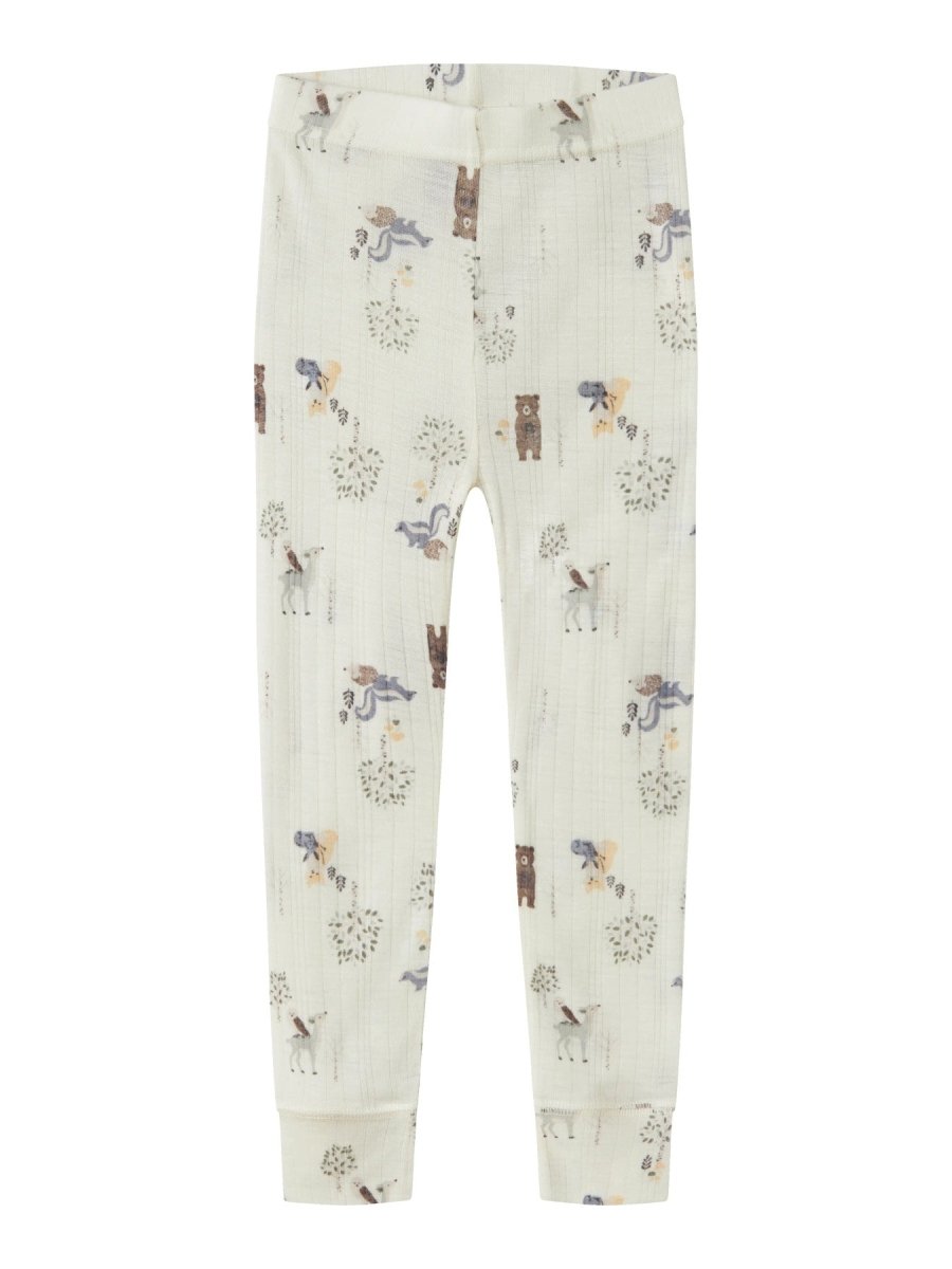 name it mini WANG Ull Legging - Snow White | Forest Animals | Torgunns Barneklær AS