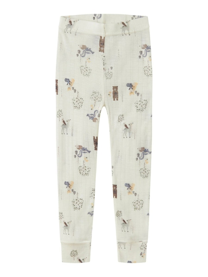 name it mini WANG Ull Legging - Snow White | Forest Animals | Torgunns Barneklær AS