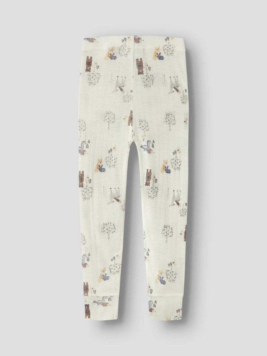 name it mini WANG Ull Legging - Snow White | Forest Animals | Torgunns Barneklær AS