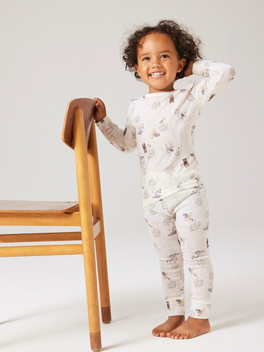 name it mini WANG Ull Legging - Snow White | Forest Animals | Torgunns Barneklær AS