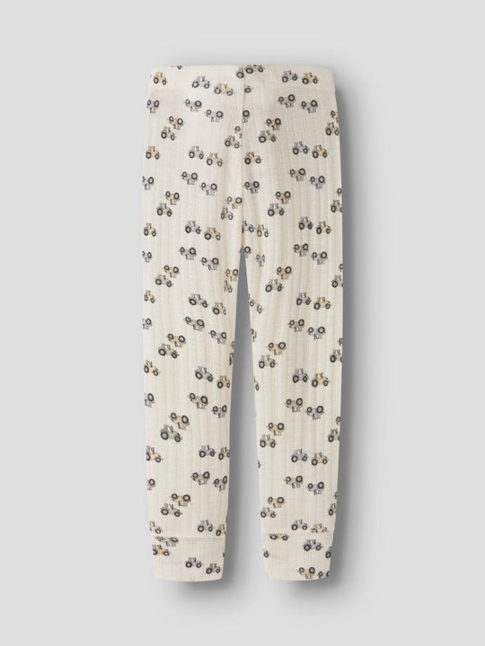 name it mini WANG ull leggings i merinoull – Coconut Milk | Traktor | Torgunns Barneklær AS