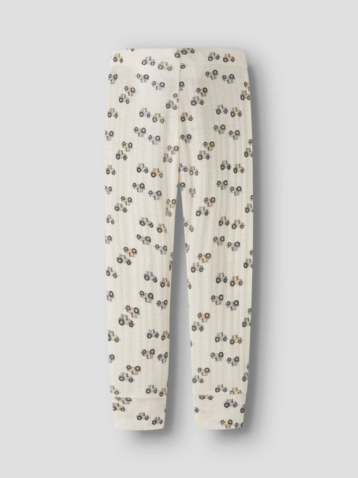 name it mini WANG ull leggings i merinoull – Coconut Milk | Traktor | Torgunns Barneklær AS