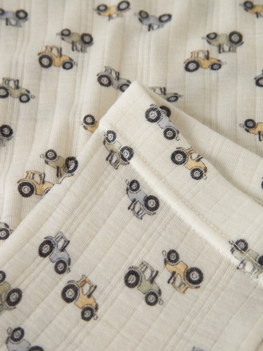 name it mini WANG ull leggings i merinoull – Coconut Milk | Traktor | Torgunns Barneklær AS