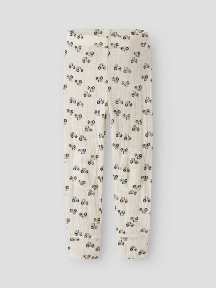 name it mini WANG ull leggings i merinoull – Coconut Milk | Traktor | Torgunns Barneklær AS