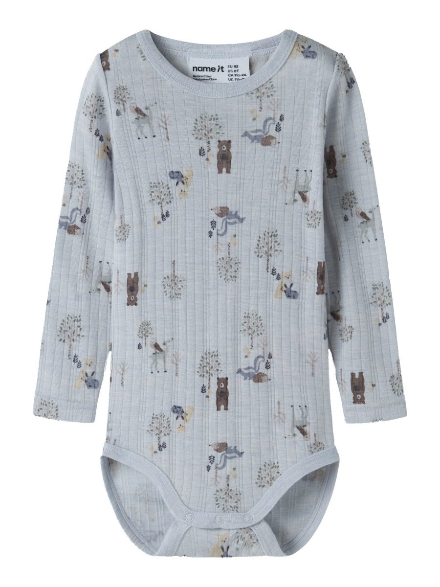 name it mini WANG Ullbody - Arctic Ice | Forest Animals | Torgunns Barneklær AS