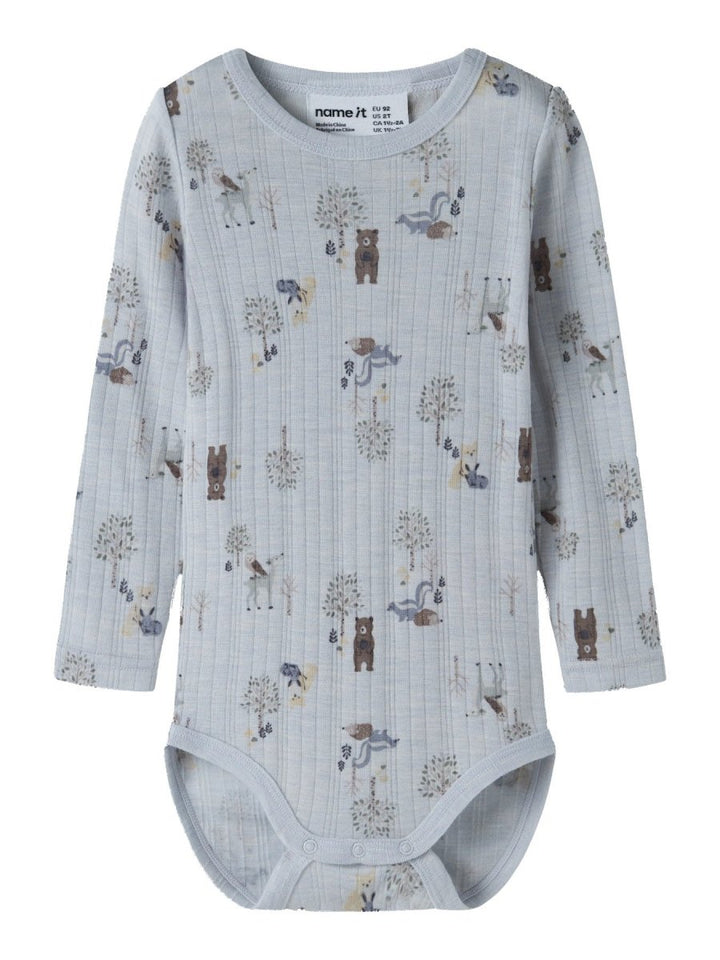 name it mini WANG Ullbody - Arctic Ice | Forest Animals | Torgunns Barneklær AS