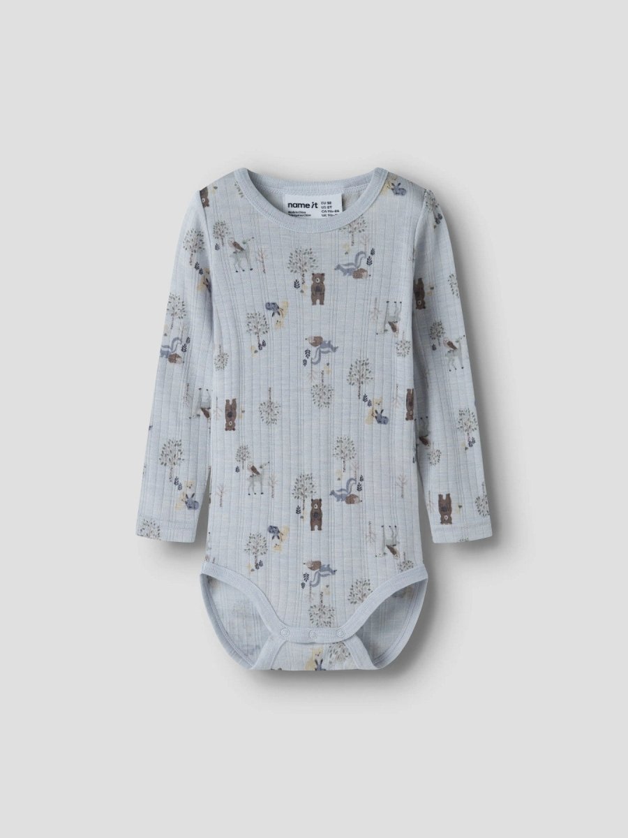 name it mini WANG Ullbody - Arctic Ice | Forest Animals | Torgunns Barneklær AS