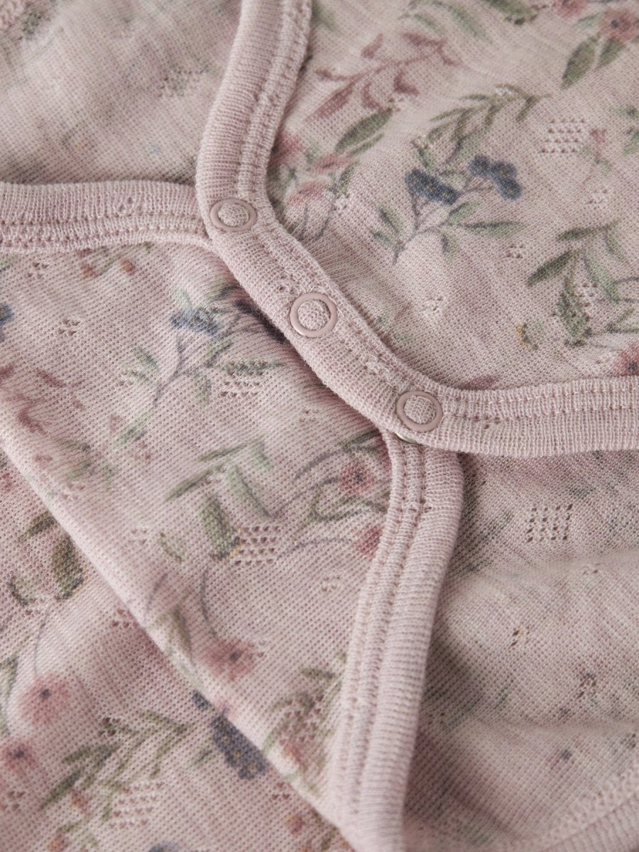 name it mini WANG Ullbody - Violet Ice | Flowers & Leafs | Torgunns Barneklær AS