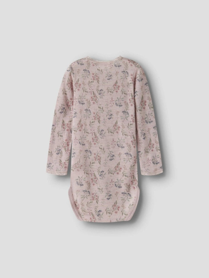 name it mini WANG Ullbody - Violet Ice | Flowers &amp; Leafs | Torgunns Barneklær AS