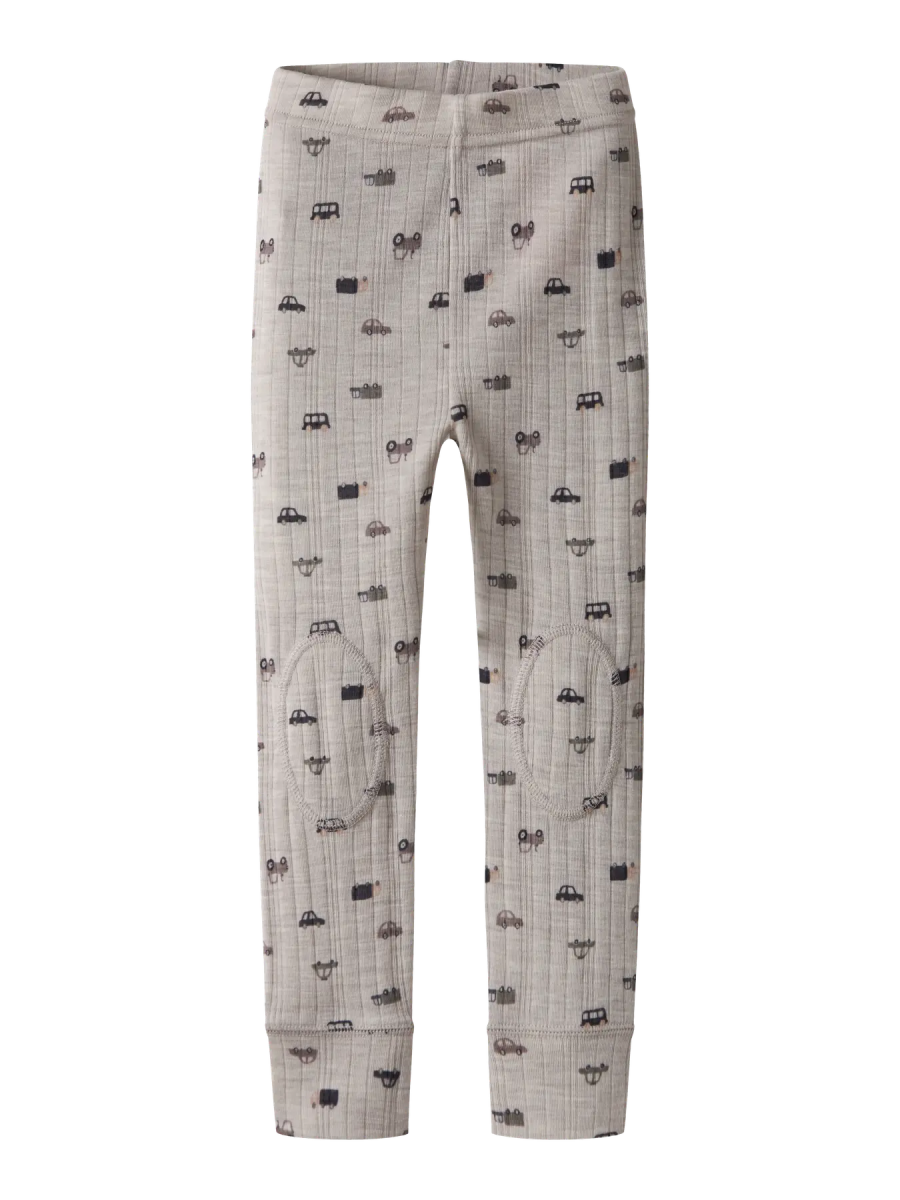 name it mini WANG WOOL NEEDLE LONGJOHN NOOS - Nacreous Cloud | Small cars | Torgunns Barneklær AS