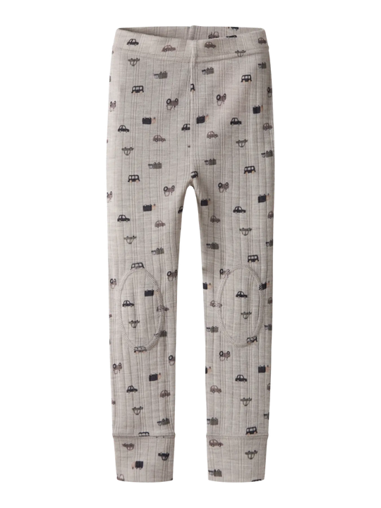 name it mini WANG WOOL NEEDLE LONGJOHN NOOS - Nacreous Cloud | Small cars | Torgunns Barneklær AS