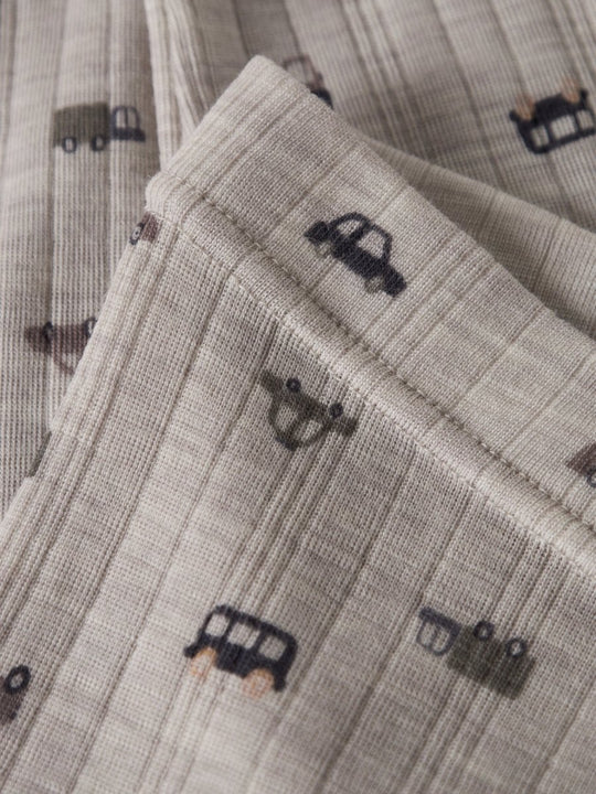 name it mini WANG WOOL NEEDLE LONGJOHN NOOS - Nacreous Cloud | Small cars | Torgunns Barneklær AS