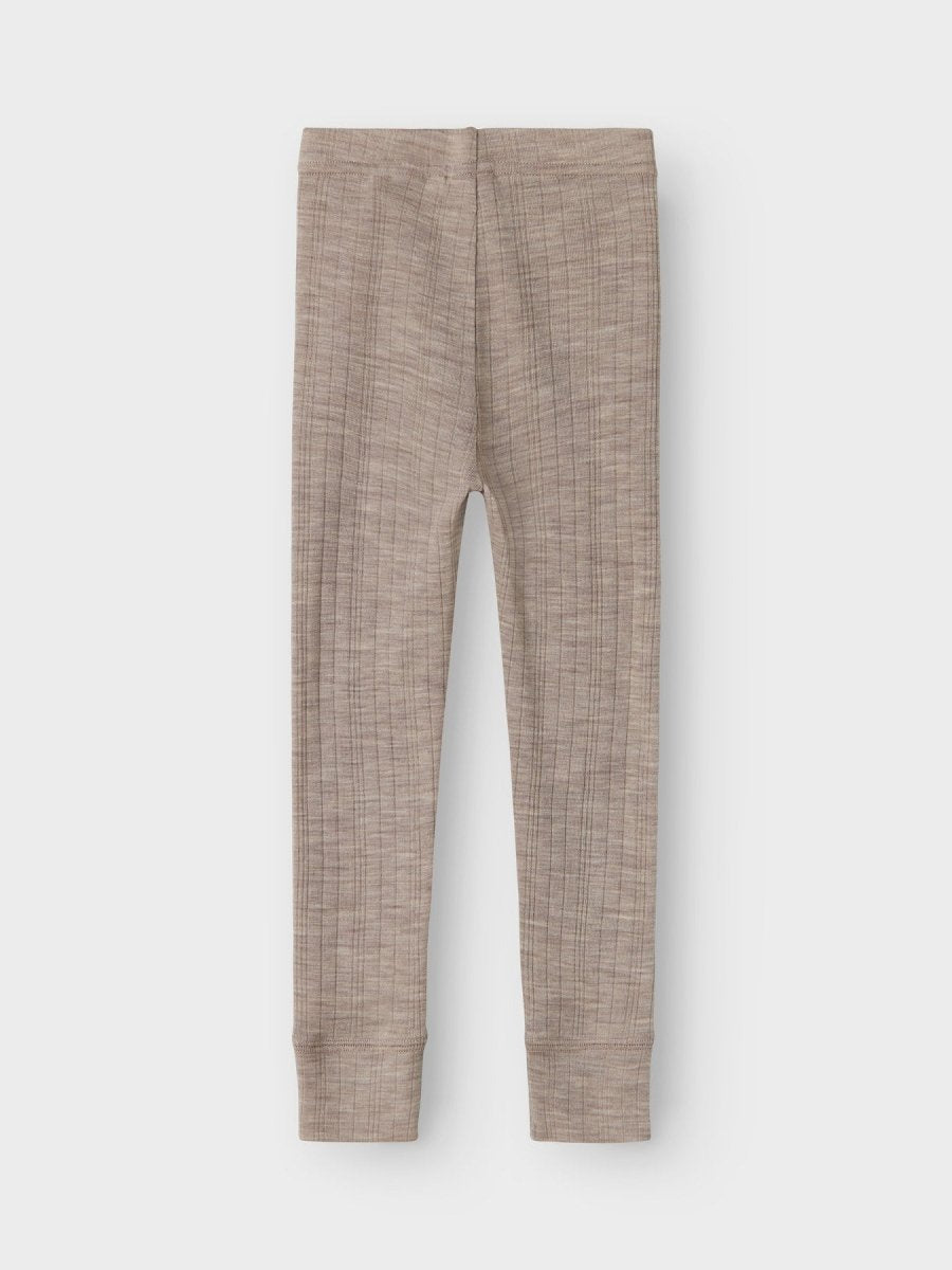 name it mini WANG WOOL NEEDLE LONGJOHN SOLID NOOS - Satellite | Torgunns Barneklær AS