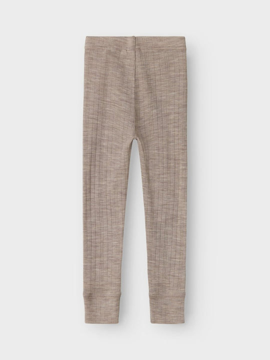name it mini WANG WOOL NEEDLE LONGJOHN SOLID NOOS - Satellite | Torgunns Barneklær AS