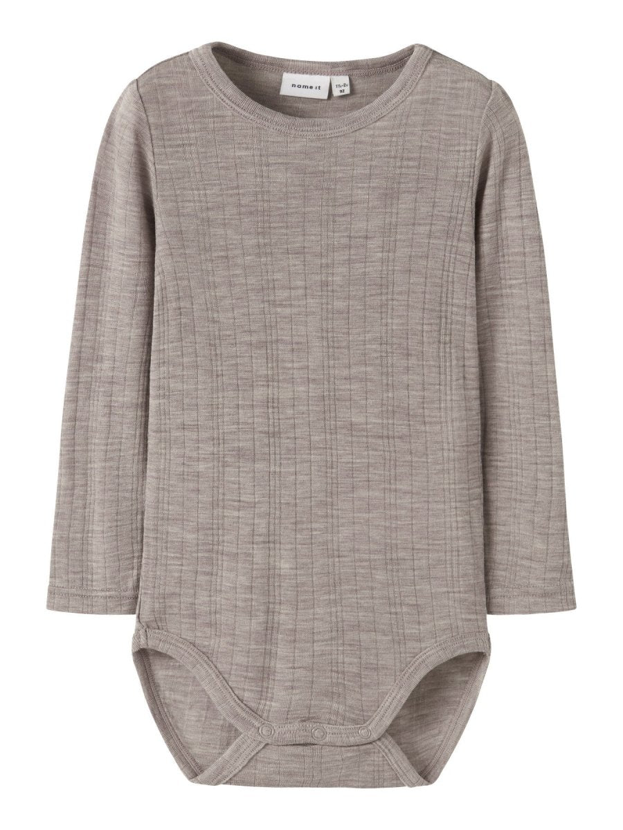 name it mini WANG WOOL NEEDLE LS BODY SOLID - Satellite | Torgunns Barneklær AS