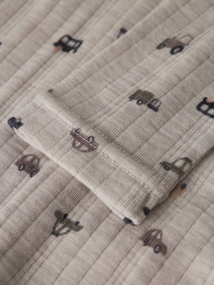 name it mini WANG WOOL NEEDLE LS TOP NOOS - Nacreous Cloud | Small cars | Torgunns Barneklær AS