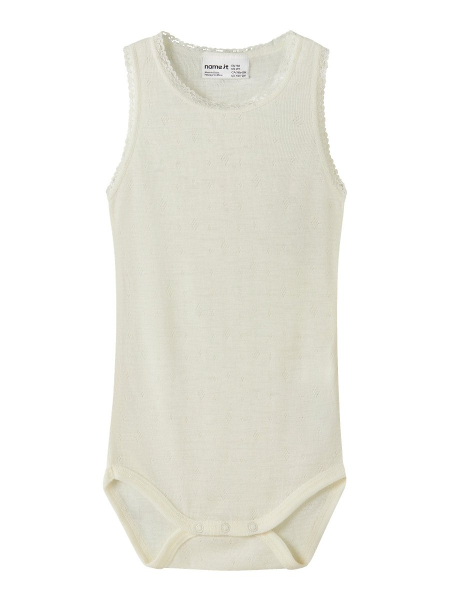 name it mini WANG WOOL NEEDLE TANK BODY - Snow White | Torgunns Barneklær AS