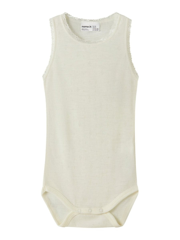 name it mini WANG WOOL NEEDLE TANK BODY - Snow White | Torgunns Barneklær AS
